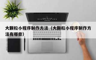 阿里大颗粒小程序制作方法（大颗粒小程序制作方法有哪些）